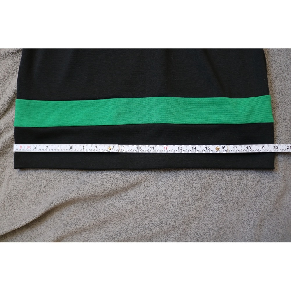 DKNYC Colorblock Sheath Dress Women Small Black Blue Green Short Sleeve Zip Back - Picture 6 of 13